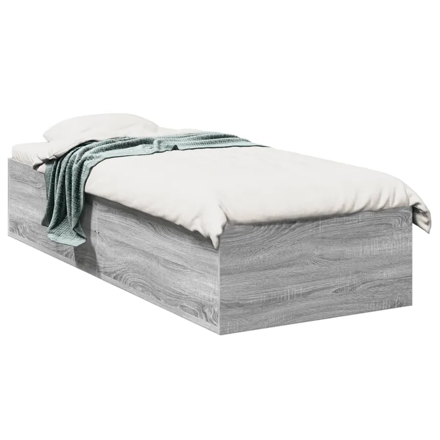 Cadre de lit sans matelas sonoma gris 90x200 cm