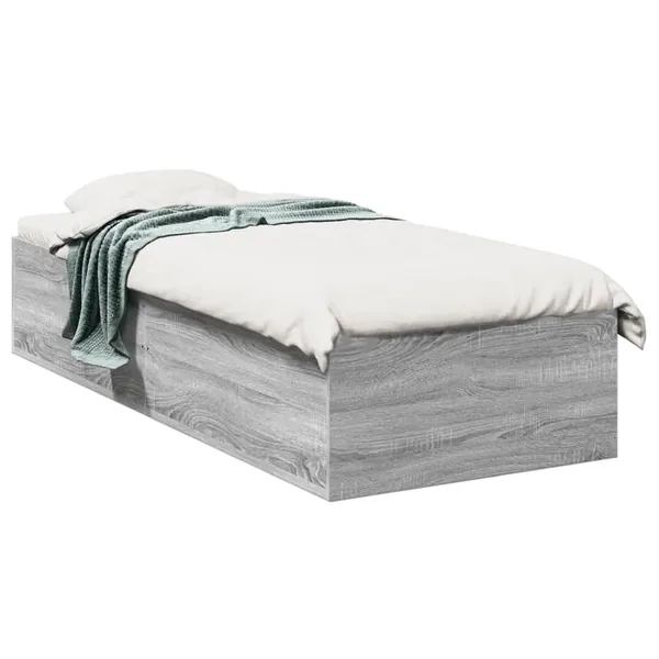 Cadre de lit sans matelas sonoma gris 90x200 cm