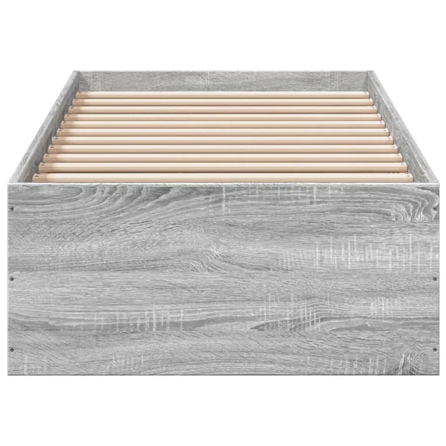 Cadre de lit sans matelas sonoma gris 90x200 cm - 4