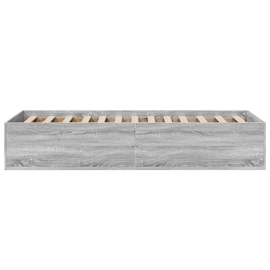 Cadre de lit sans matelas sonoma gris 90x200 cm - 5