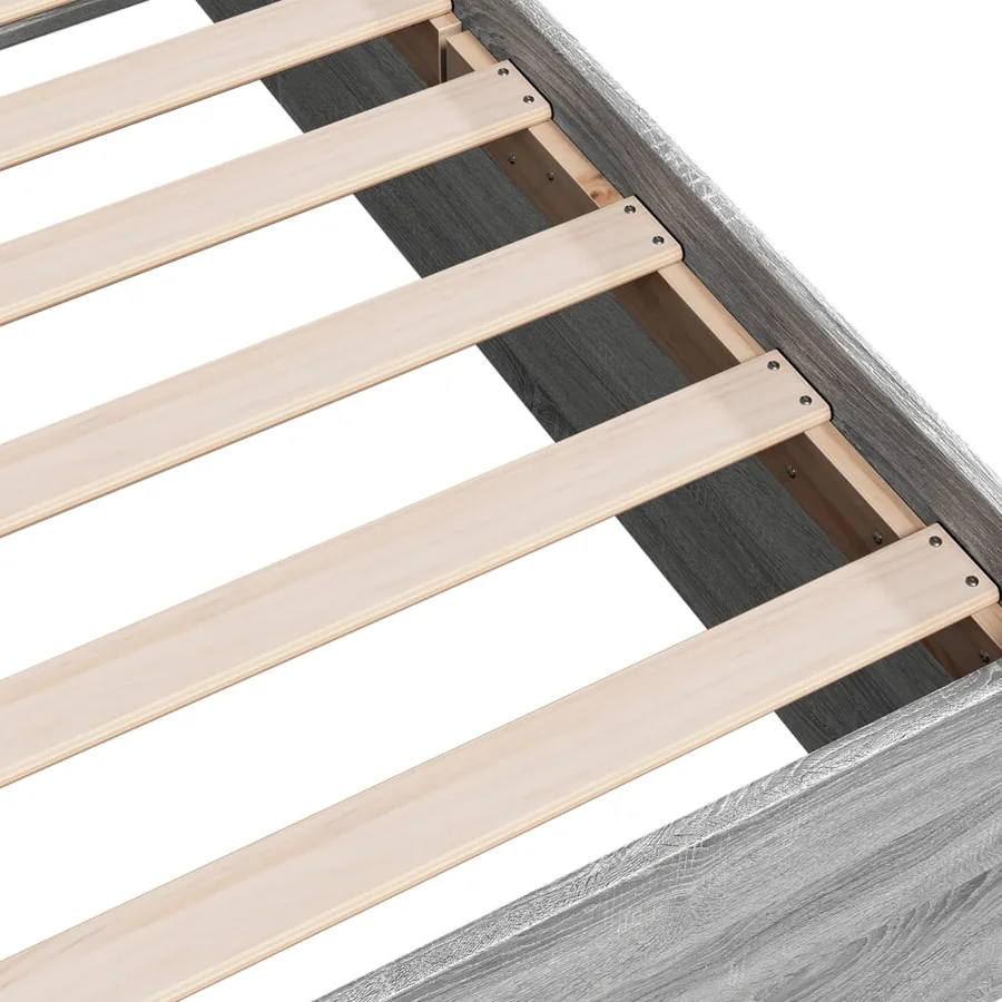 Cadre de lit sans matelas sonoma gris 90x200 cm - 7