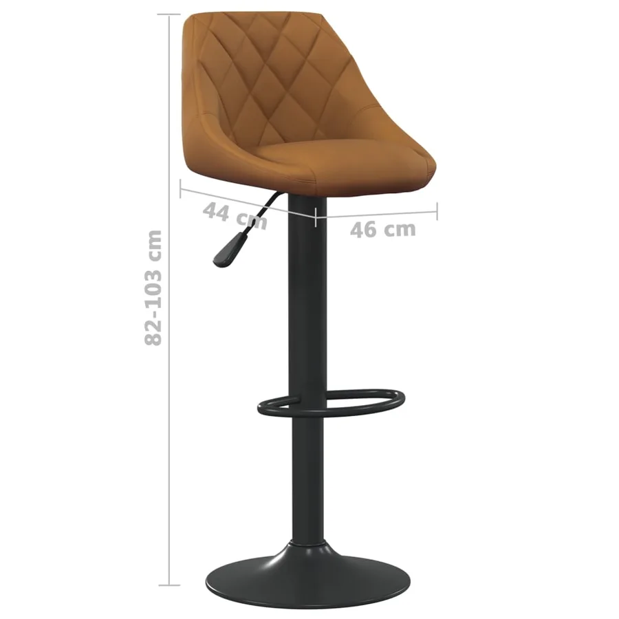 Tabouret de bar Marron Velours - 8