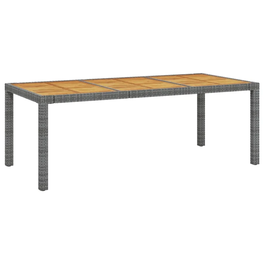 Salon de jardin 7 pcs avec coussins Résine tressée Gris - 4