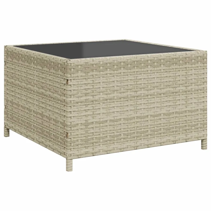 Canapé de jardin et table et coussins en forme de L gris clair - 8
