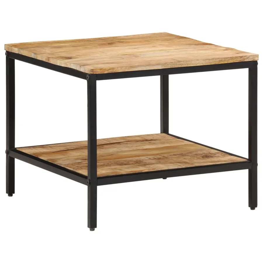 Table basse 55x55x45 cm bois de manguier massif brut - 10