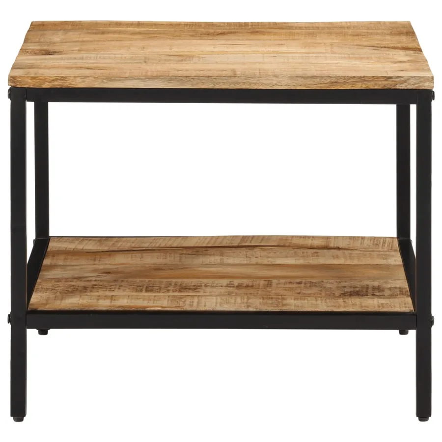 Table basse 55x55x45 cm bois de manguier massif brut - 2