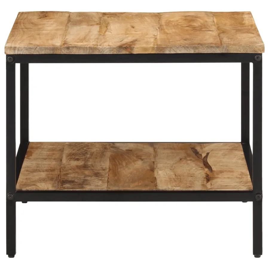 Table basse 55x55x45 cm bois de manguier massif brut - 3