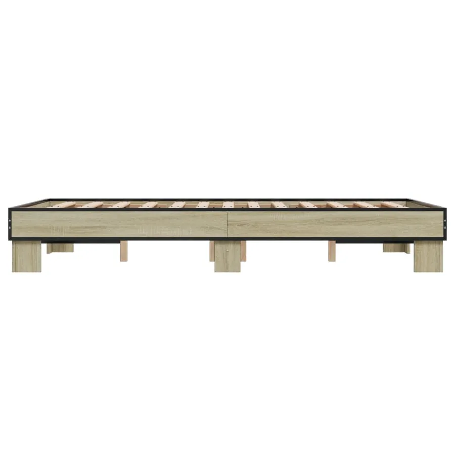 Cadre de lit sans matelas chêne sonoma 120x190 cm - 5