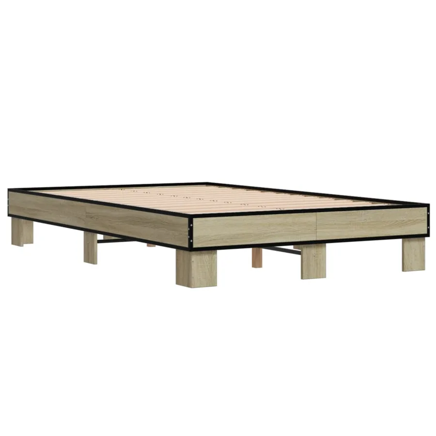 Cadre de lit sans matelas chêne sonoma 120x190 cm - 6