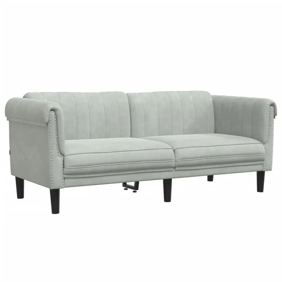 Ensemble de canapés 3 pcs gris clair velours - 5