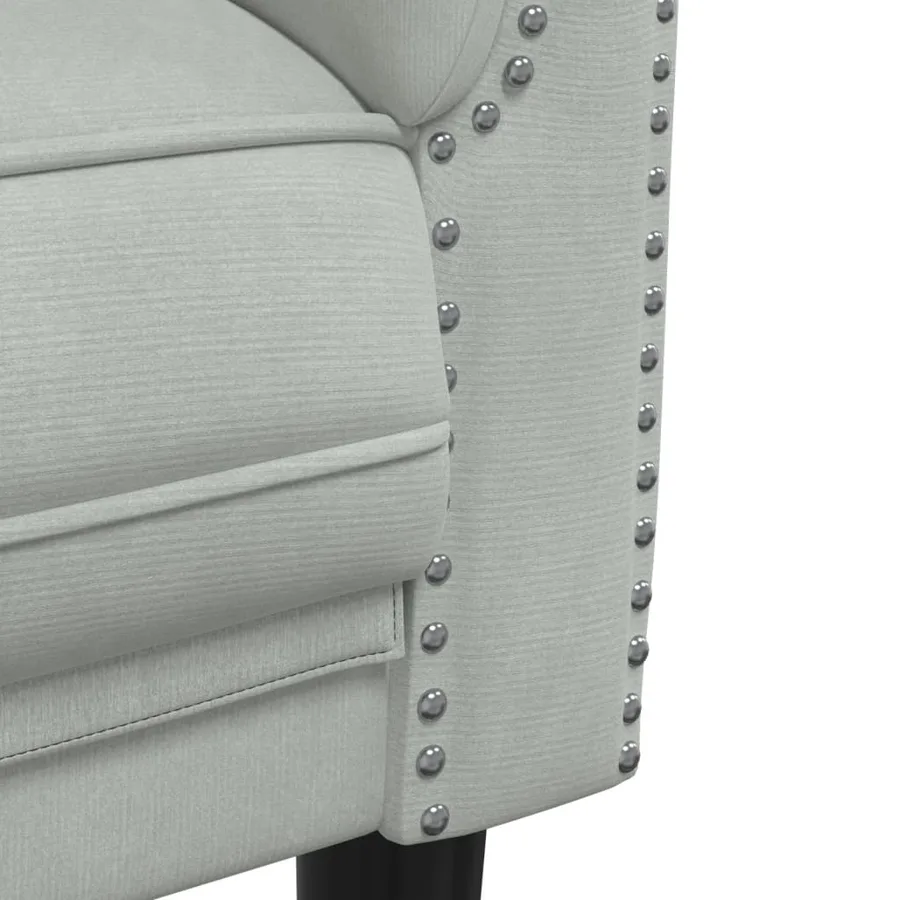 Ensemble de canapés 3 pcs gris clair velours - 7