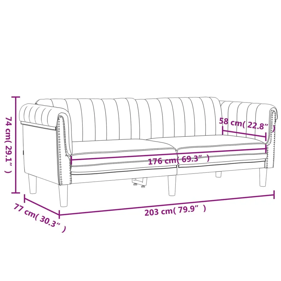 Ensemble de canapés 3 pcs gris clair velours - 9