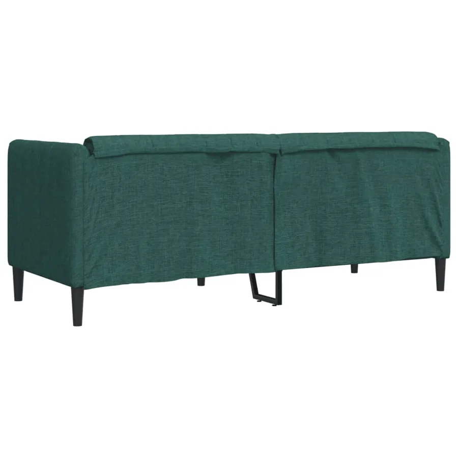 Canapé 2 places vert foncé tissu - 6