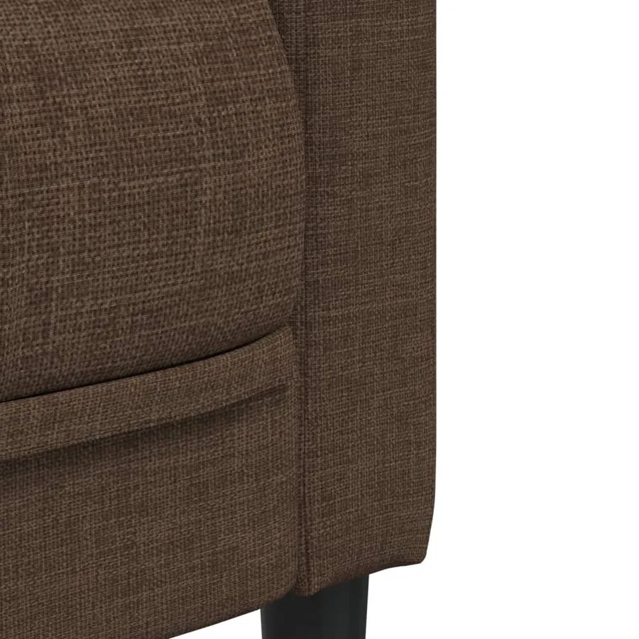 Ensemble de canapés 3 pcs marron tissu - 4