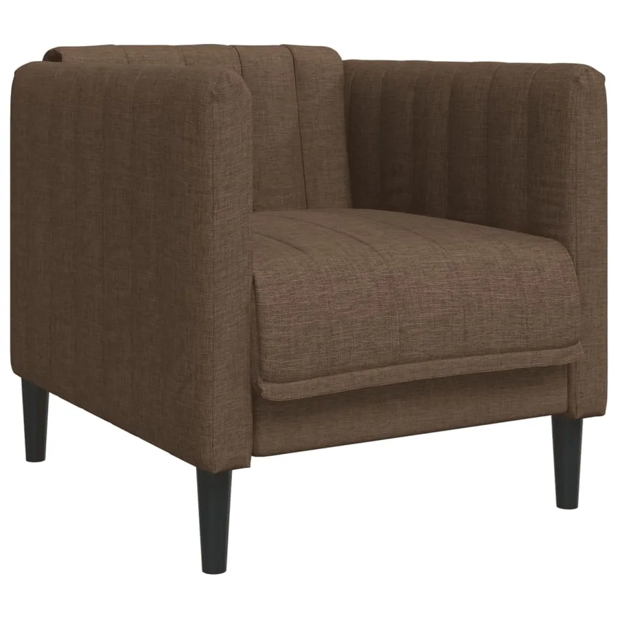 Ensemble de canapés 3 pcs marron tissu - 5