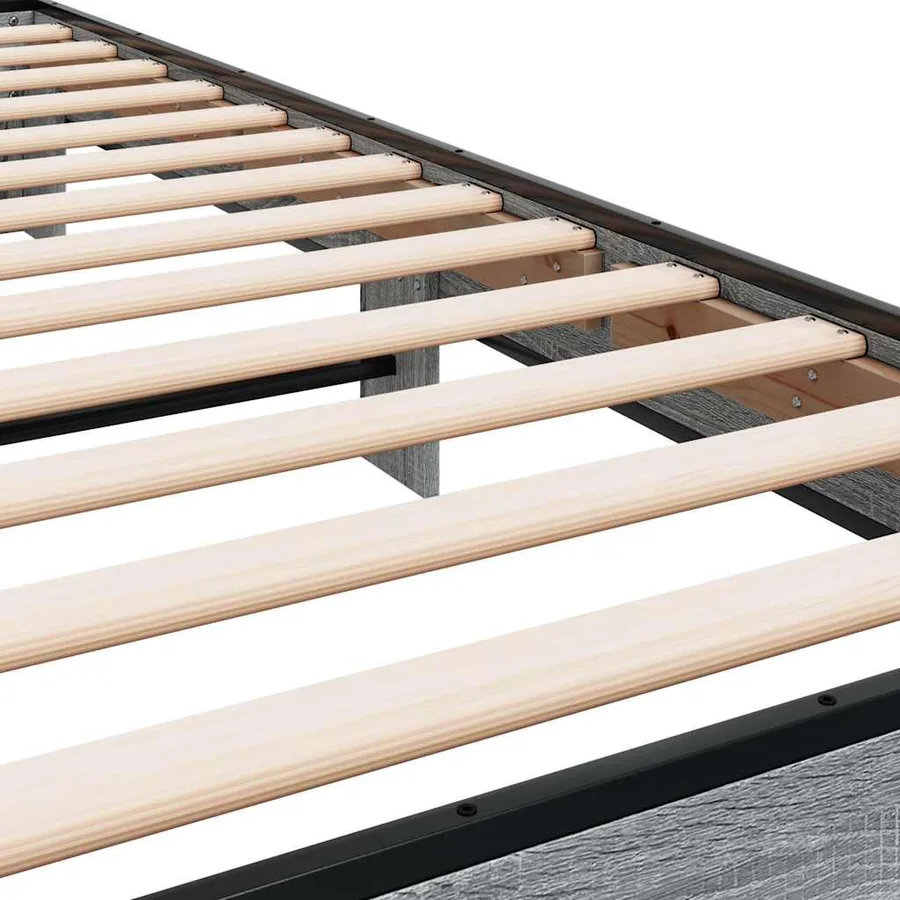 Cadre de lit sans matelas sonoma gris 75x190 cm - 7