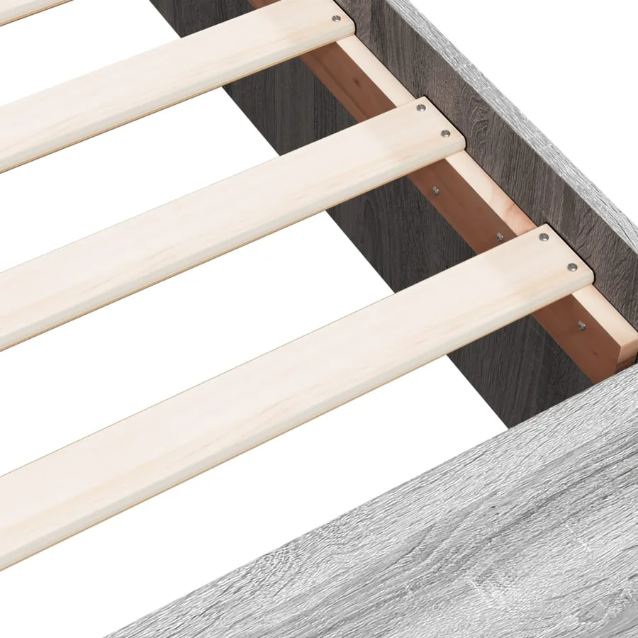 Cadre de lit sans matelas sonoma gris 90x200 cm - 8