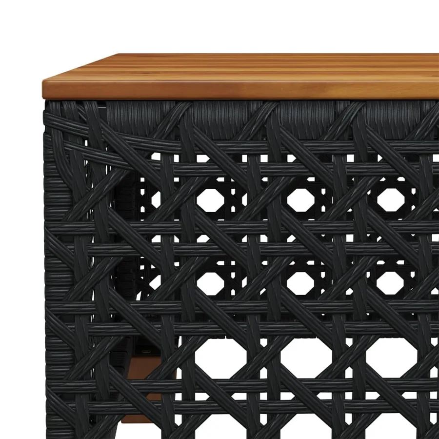 Salon de jardin 6 pcs avec coussins noir résine tressée - 8