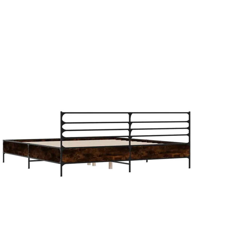 Cadre de lit sans matelas chêne marron 140x200 cm - 6