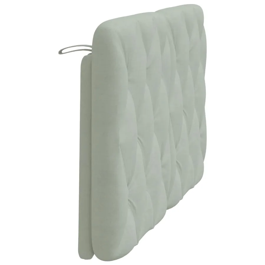 Coussin de tête de lit gris clair 140 cm velours - 6