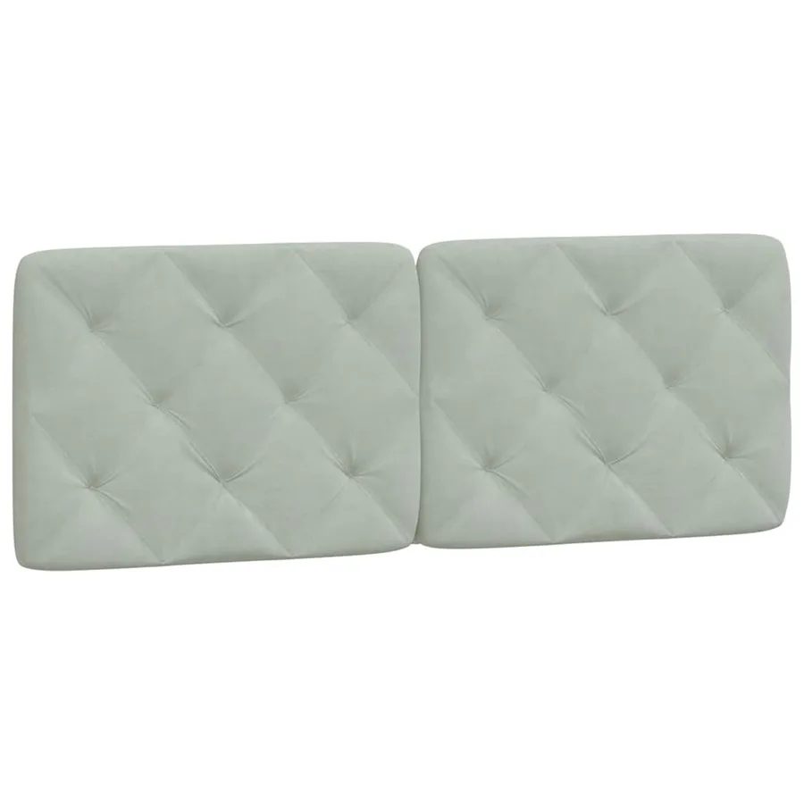 Cadre de lit sans matelas gris clair 140x190 cm velours - 8