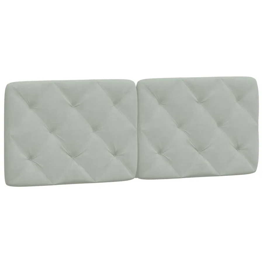Lit avec matelas gris clair 140x190 cm velours - 5