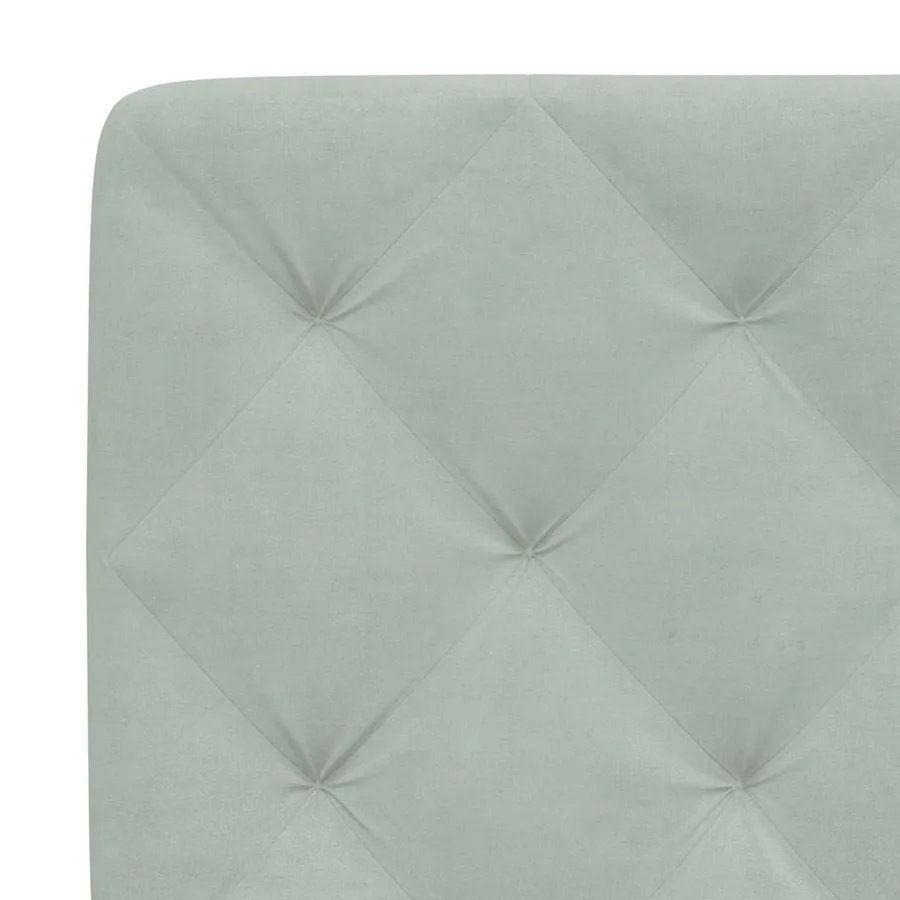 Lit avec matelas gris clair 140x190 cm velours - 6
