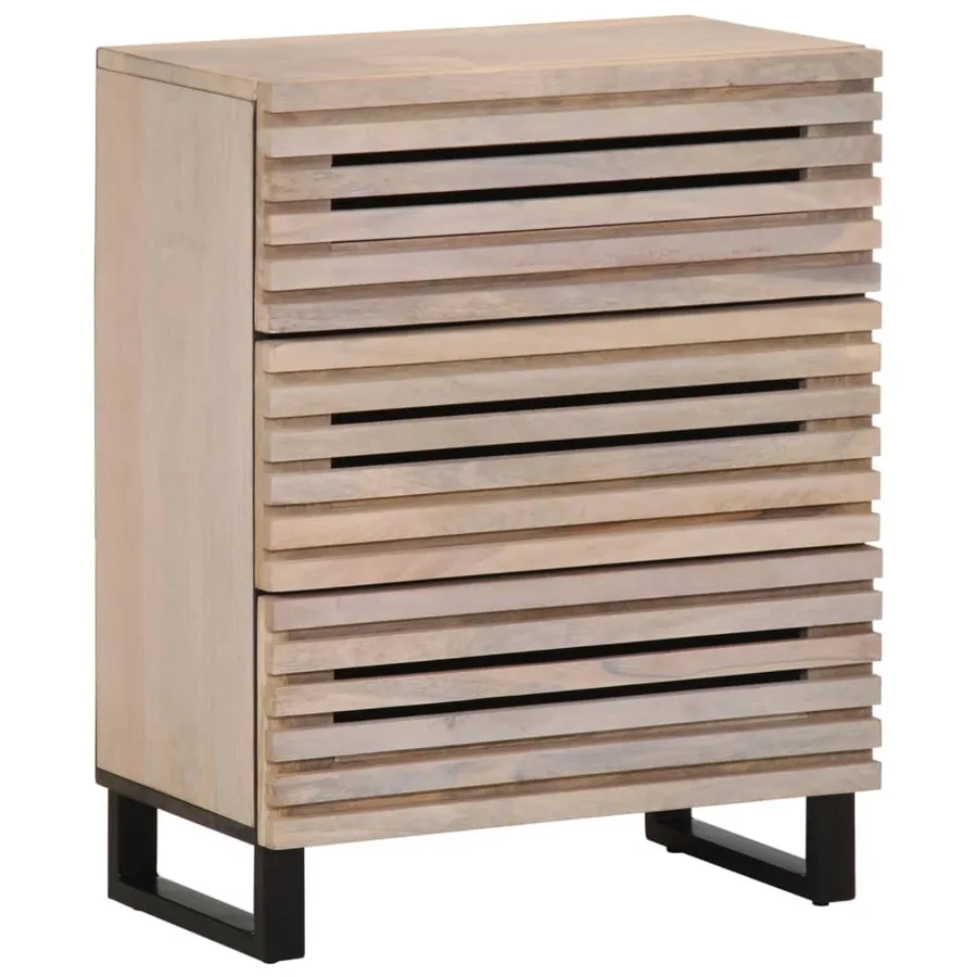 Buffets 2 pcs 60x34x75 cm bois massif de manguier - 2