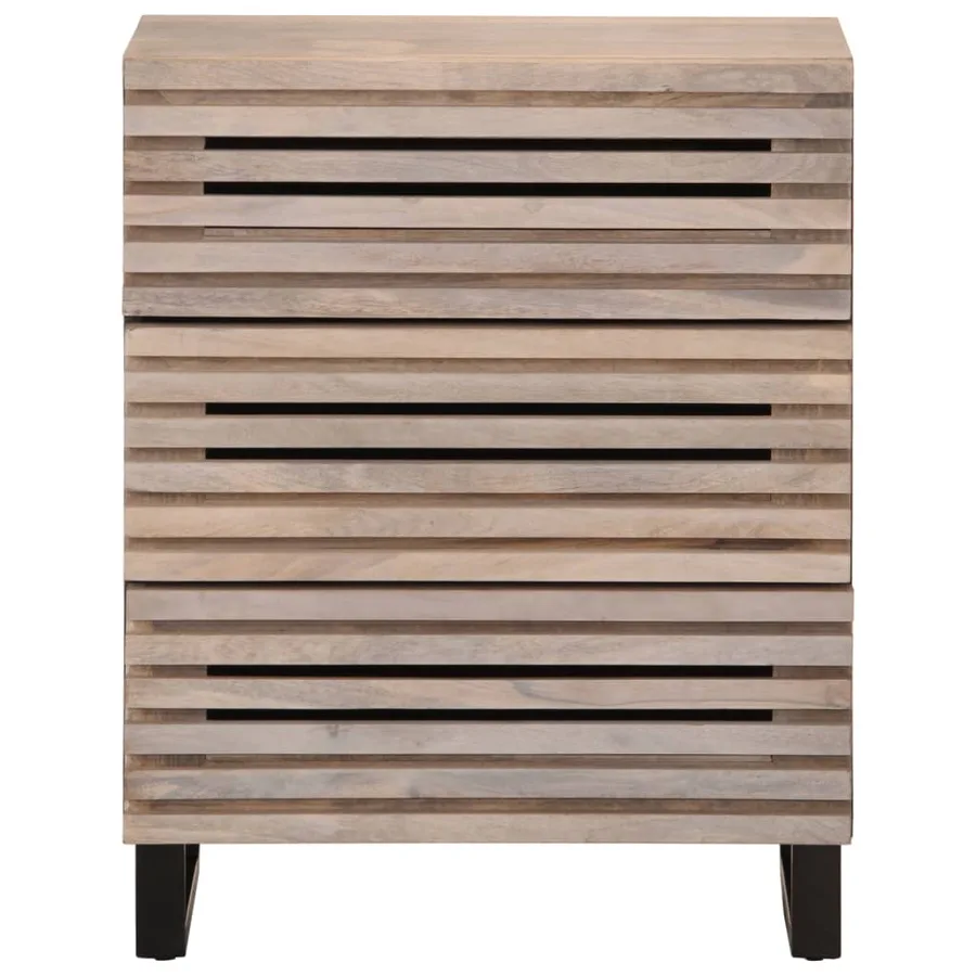 Buffets 2 pcs 60x34x75 cm bois massif de manguier - 4