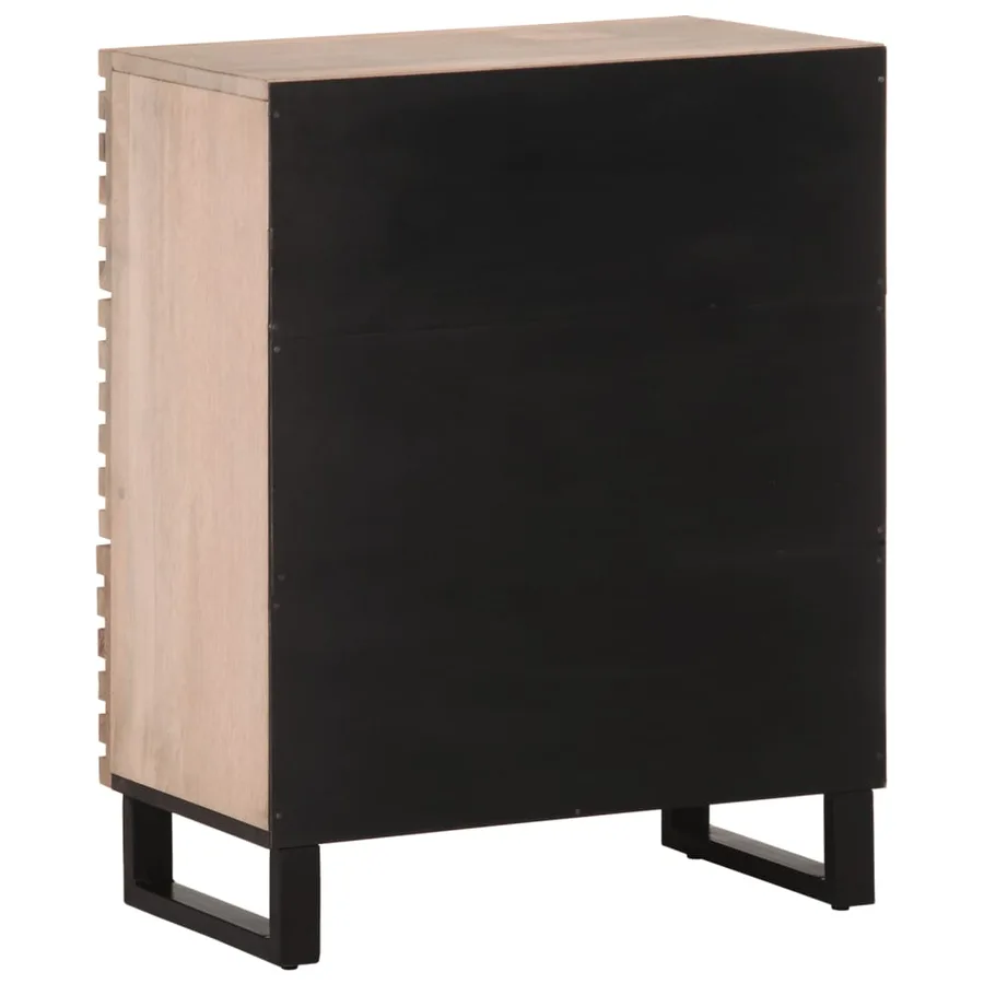 Buffets 2 pcs 60x34x75 cm bois massif de manguier - 6