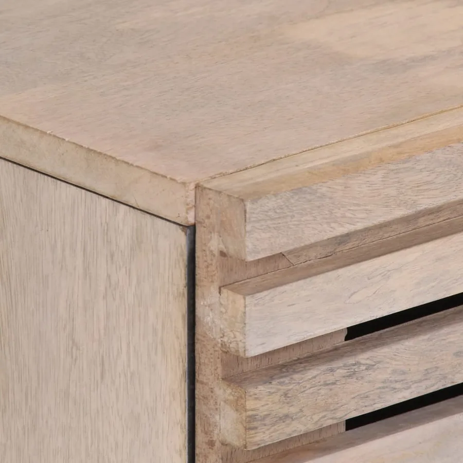 Buffets 2 pcs 60x34x75 cm bois massif de manguier - 7
