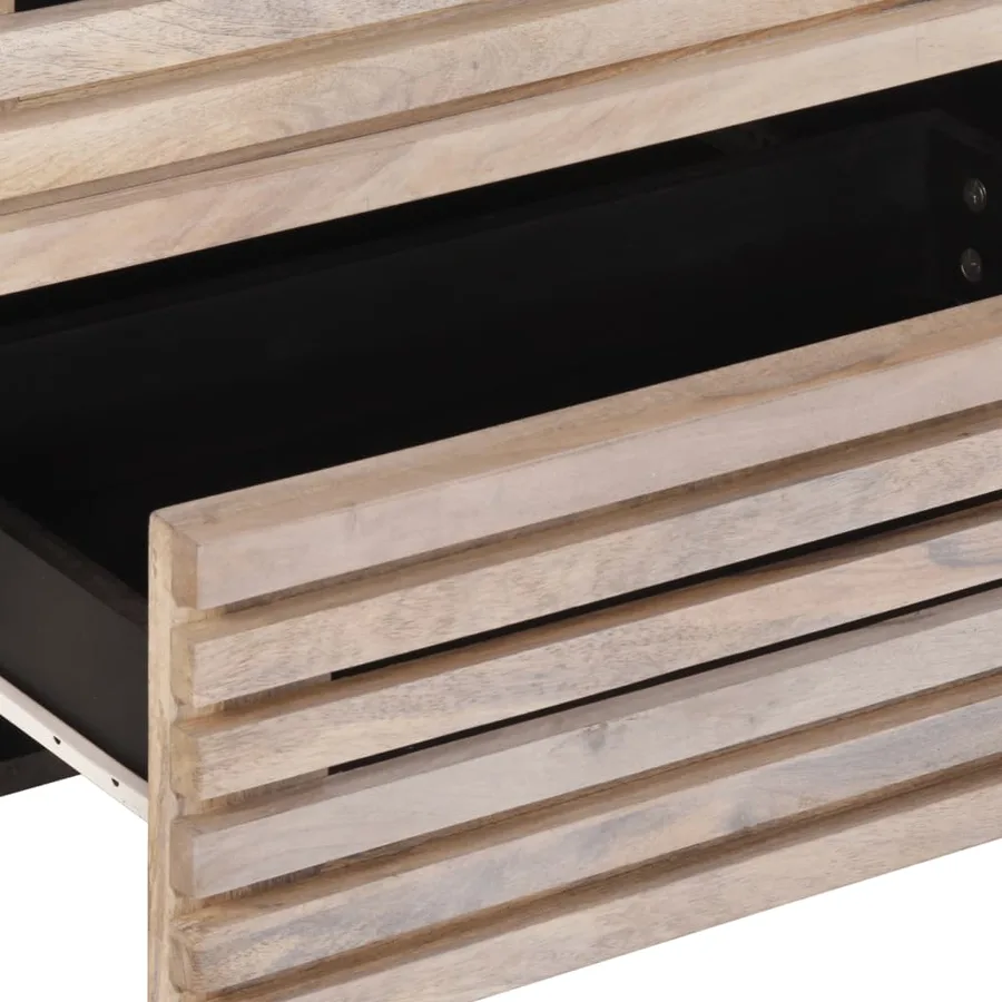 Buffets 2 pcs 60x34x75 cm bois massif de manguier - 8