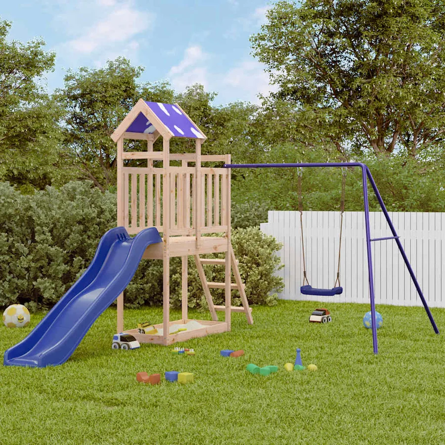 Aire de jeux d'extérieur bois de pin massif