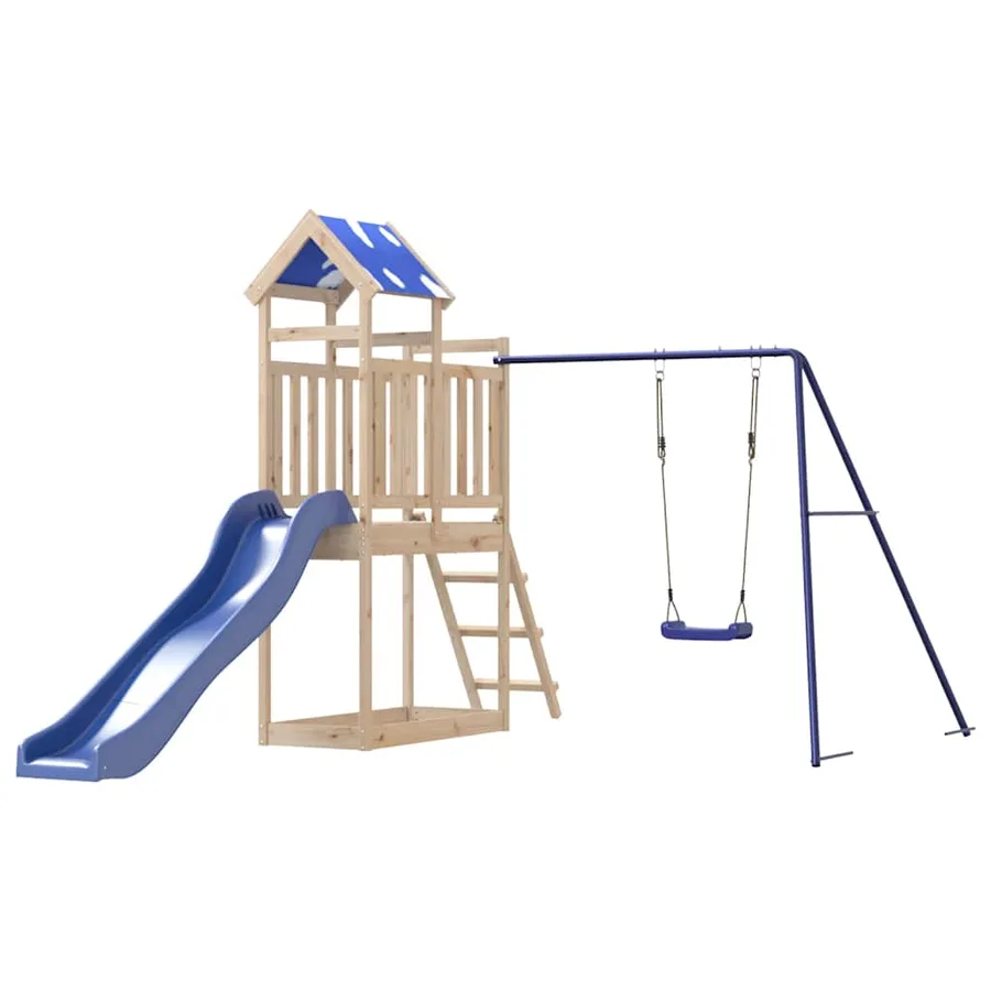 Aire de jeux d'extérieur bois de pin massif - 4