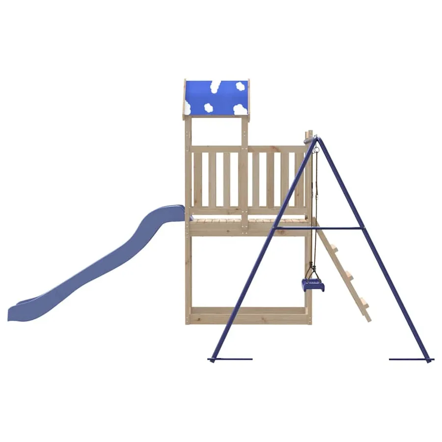 Aire de jeux d'extérieur bois de pin massif - 6