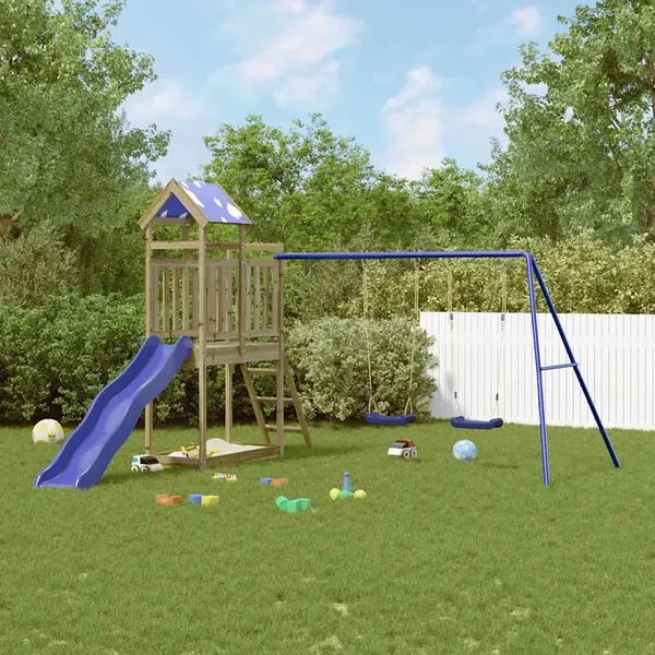 Aire de jeux d'extérieur bois de pin imprégné