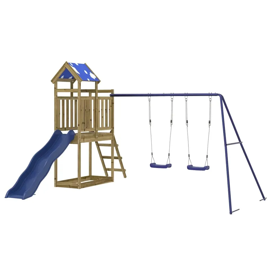 Aire de jeux d'extérieur bois de pin imprégné - 3