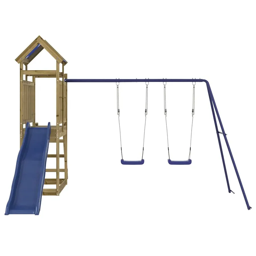 Aire de jeux d'extérieur bois de pin imprégné - 4