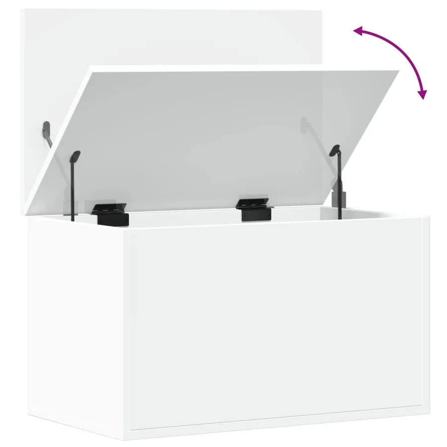 Boîte de rangement blanc 60x35x35 cm bois d'ingénierie - 8