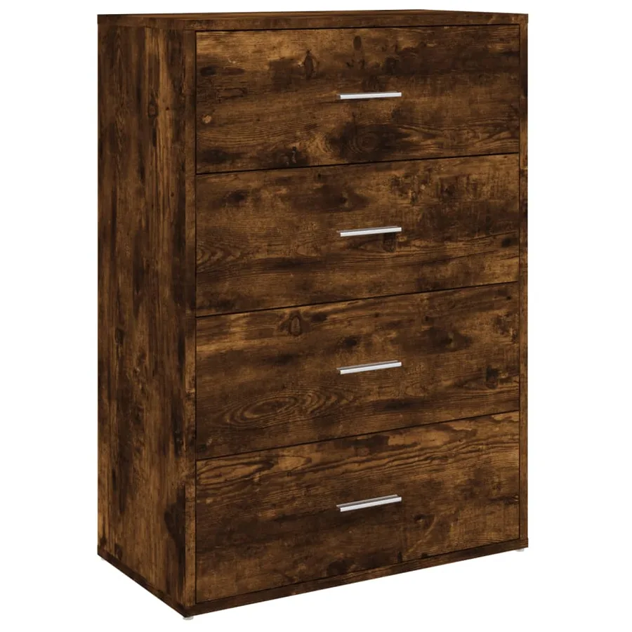 Buffets 2 pcs chêne fumé 60x31x84 cm bois d'ingénierie - 4