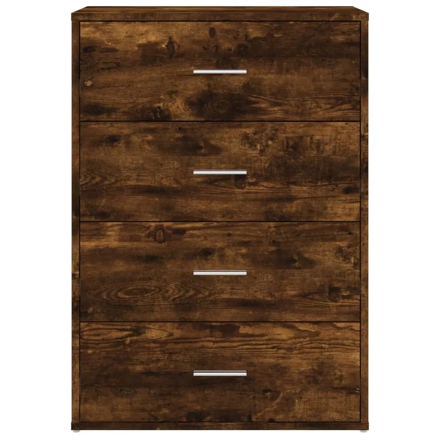 Buffets 2 pcs chêne fumé 60x31x84 cm bois d'ingénierie - 5