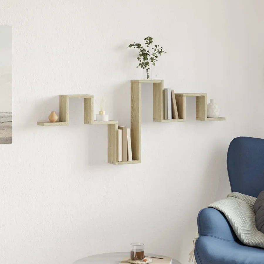 Étagère murale chêne sonoma 104,5x10x43 cm bois d'ingénierie - 3