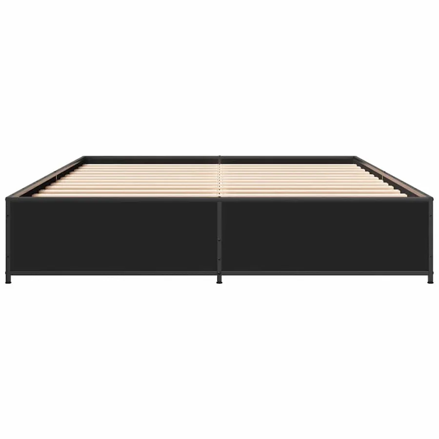Cadre de lit sans matelas noir 135x190 cm - 4