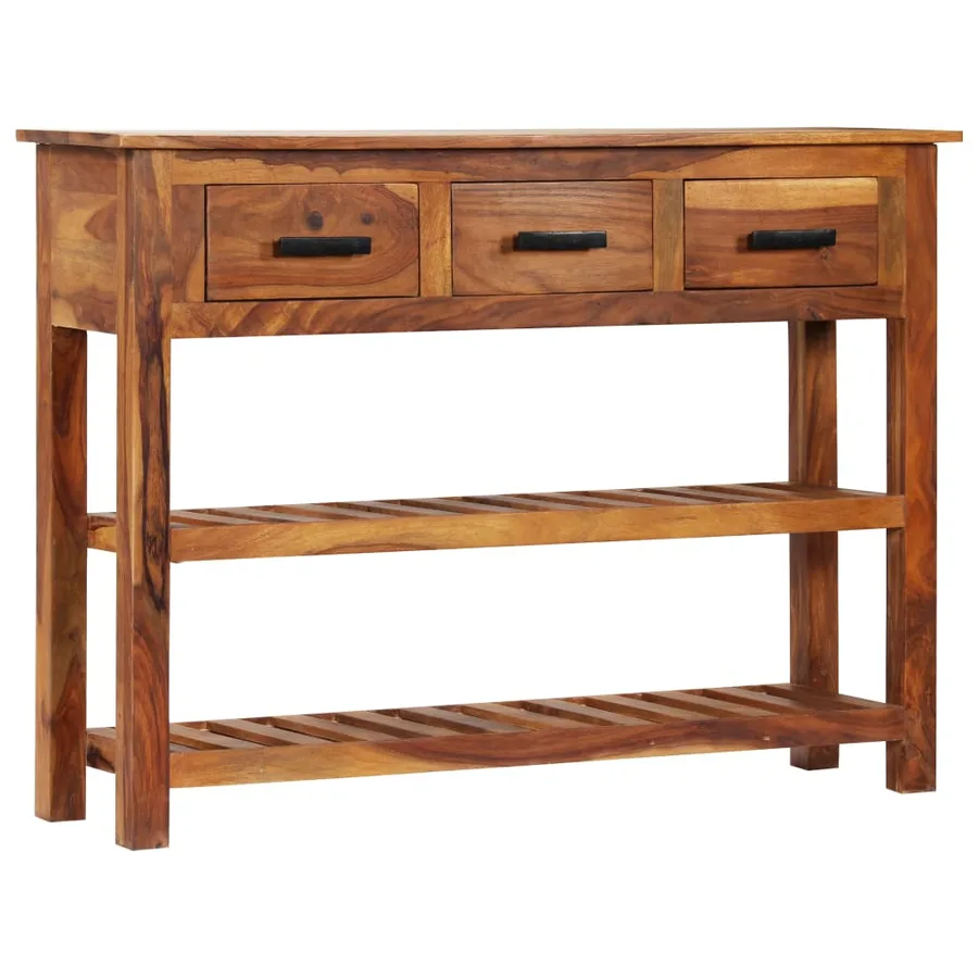 Buffet avec 3 tiroirs 110x30x80 cm Bois massif - 10