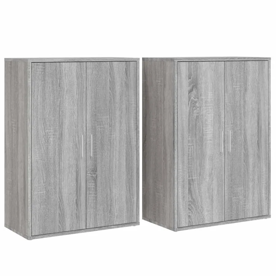 Buffets 2 pcs sonoma gris 60x31x84 cm bois d'ingénierie - 2