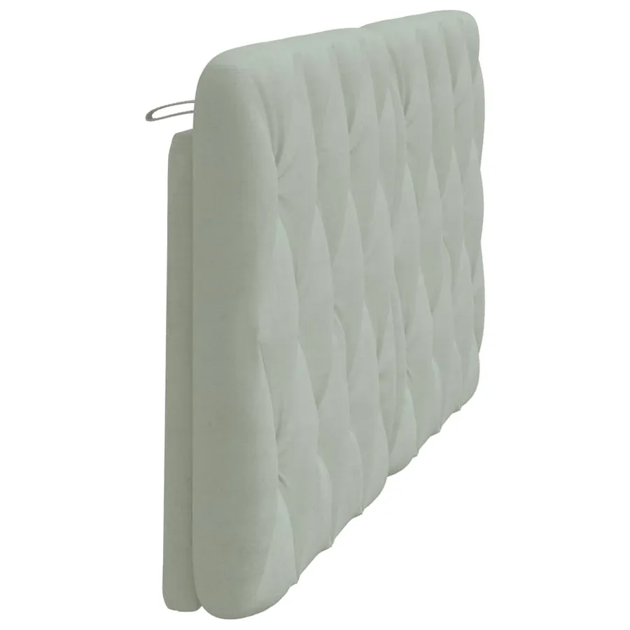 Coussin de tête de lit gris clair 160 cm velours - 6