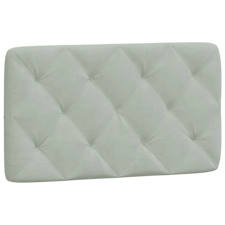 Cadre de lit sans matelas gris clair 90x200 cm velours - 8