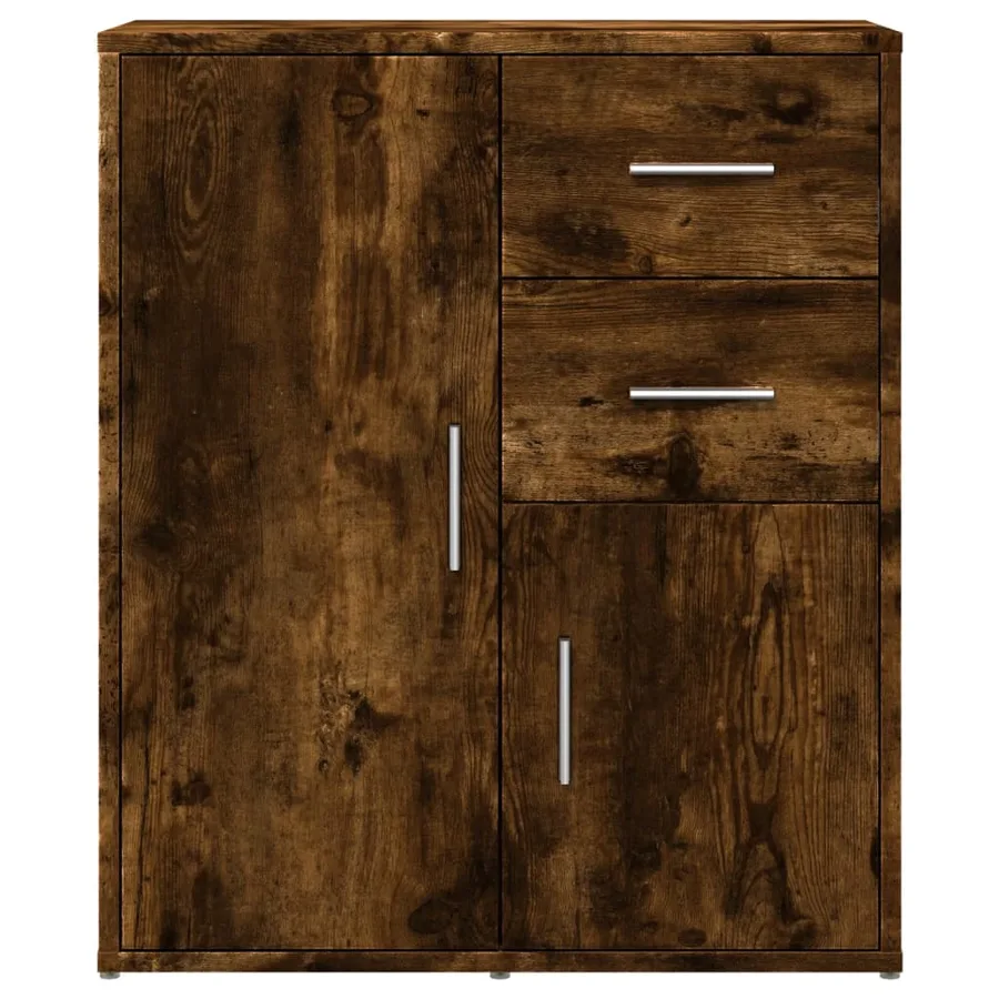Buffet chêne fumé 60x31x70 cm bois d'ingénierie - 5