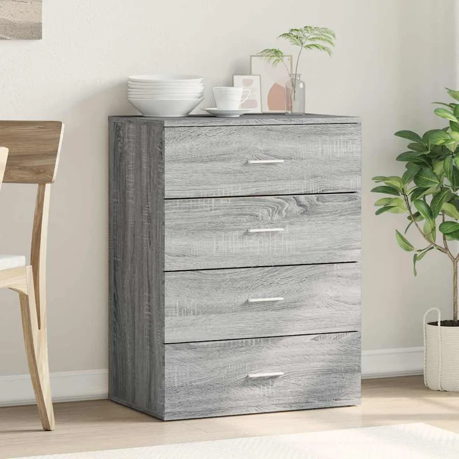 Buffet sonoma gris 60x39x80 cm bois d'ingénierie - 3