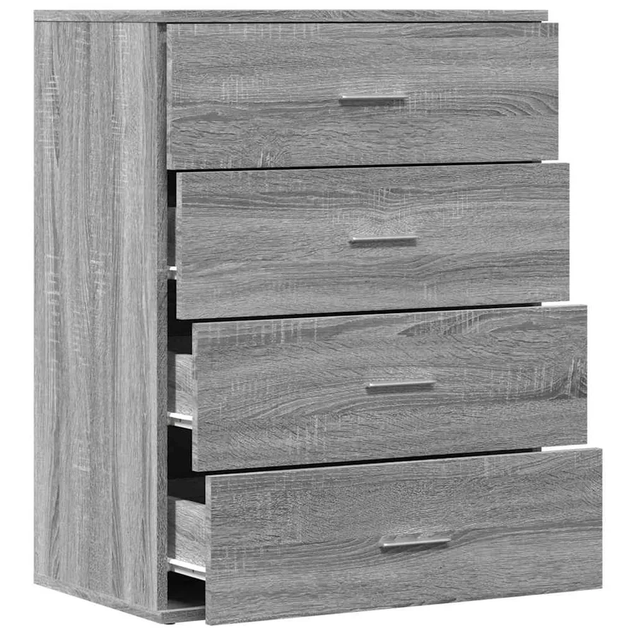 Buffet sonoma gris 60x39x80 cm bois d'ingénierie - 6